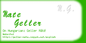 mate geller business card